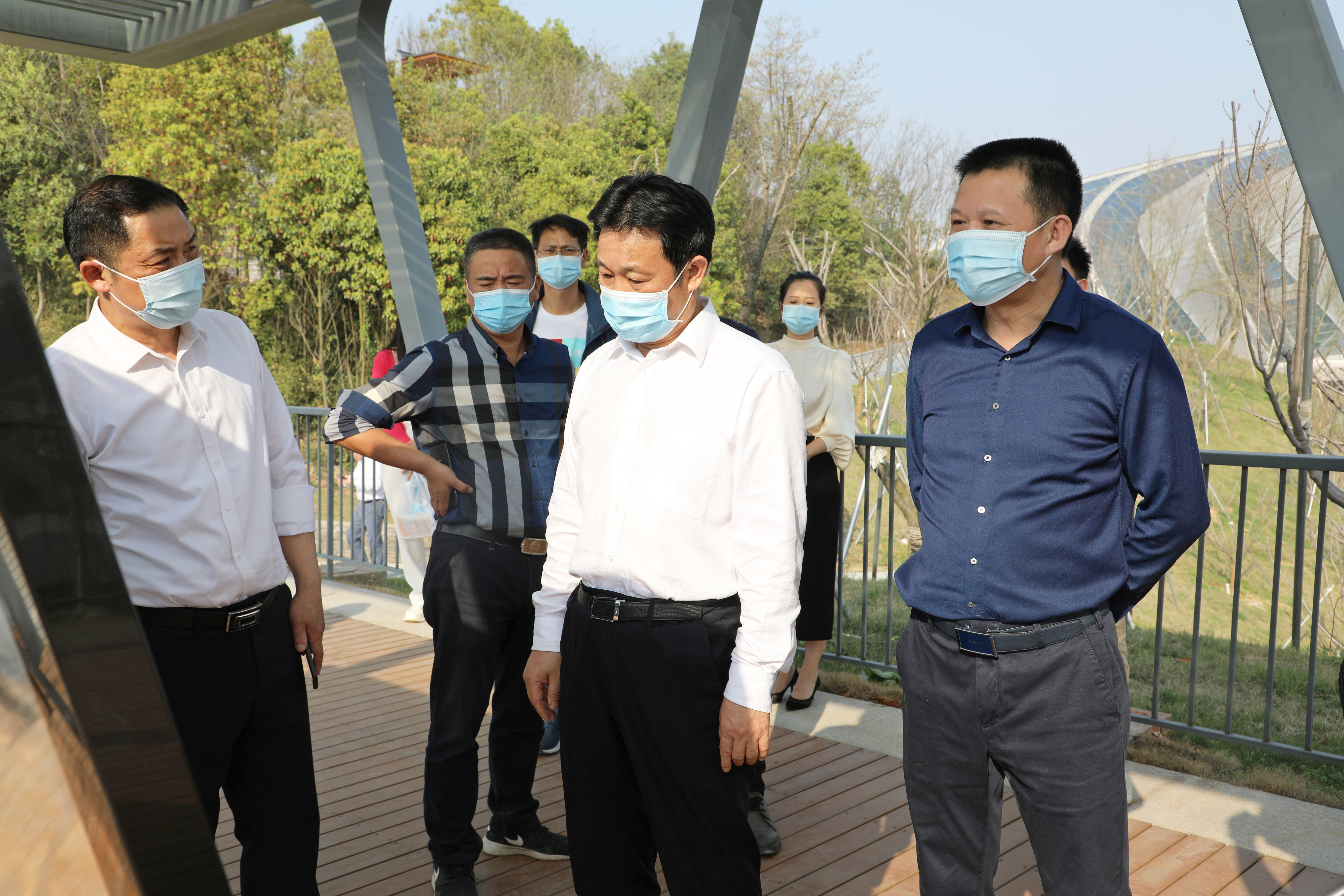 3月15日，市委副書記、湖南省第十四屆運動會，第十一屆殘疾人運動會岳陽市籌備委員會執(zhí)行主任李摯調(diào)研第十四屆省運會部分場館建設項目。.jpg